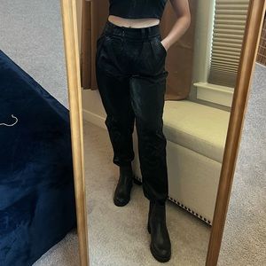 TopShop Faux Leather Pants / Snake Print